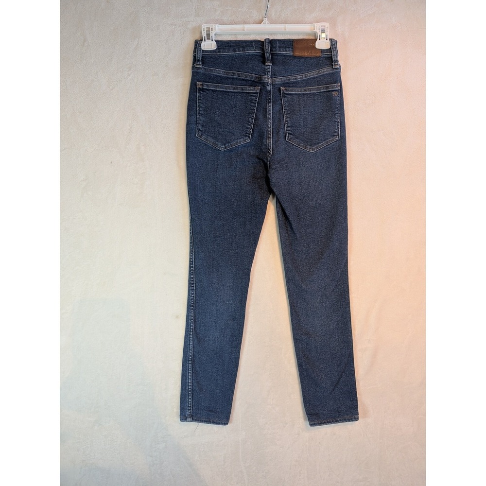 Madewell 10" High-Rise Skinny Jeans Dark Wash Denim Womens Size‎ 25 - Picture 4 of 12